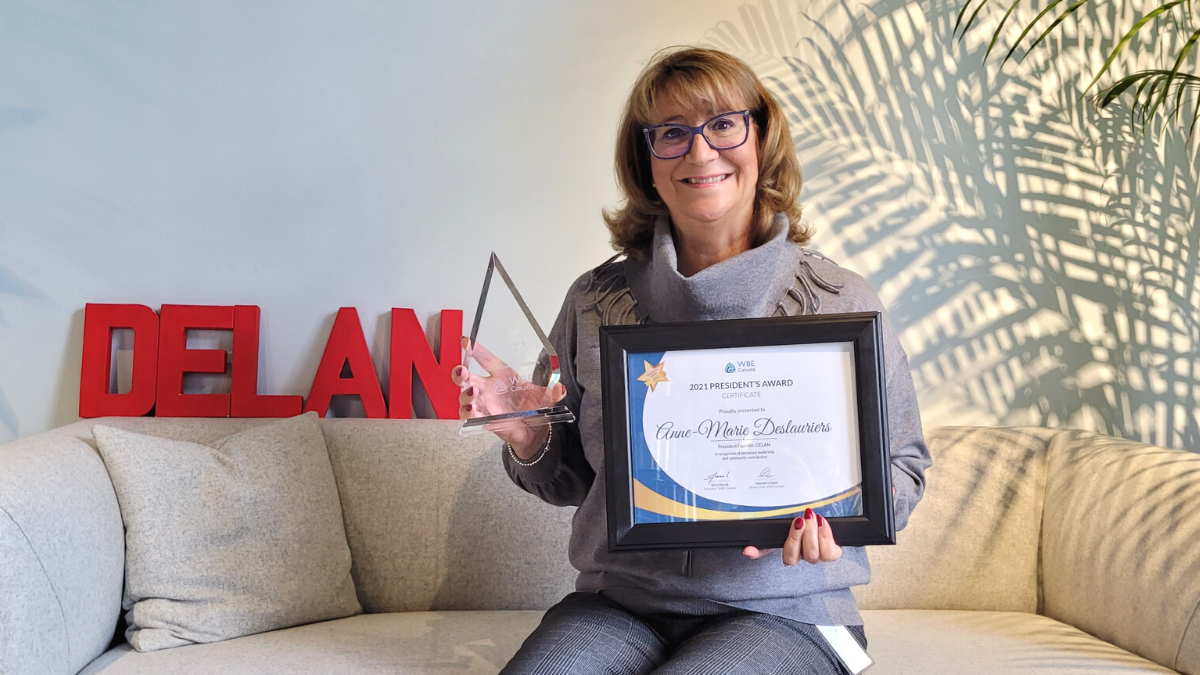 Anne-Marie Deslauriers, grande gagnante du Prix de l’Excellence / President’s Award de WBE Canada 2021