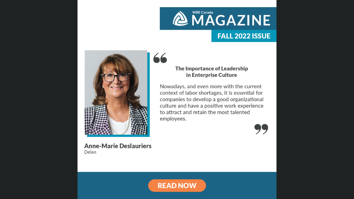 WBE Canada (P.58) Magazine / The importance of leadership in entreprise culture